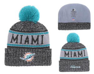 Men's Miami Dolphins New Era 2018 NFL Knit Beanie Hat
