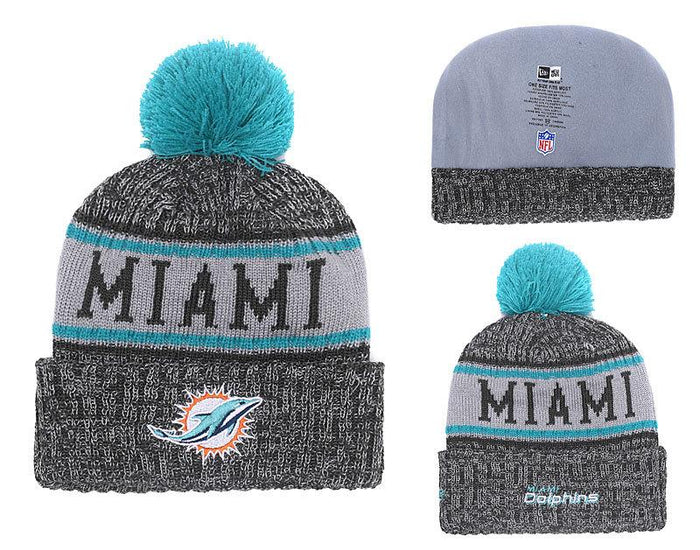 Men's Miami Dolphins New Era 2018 NFL Knit Beanie Hat