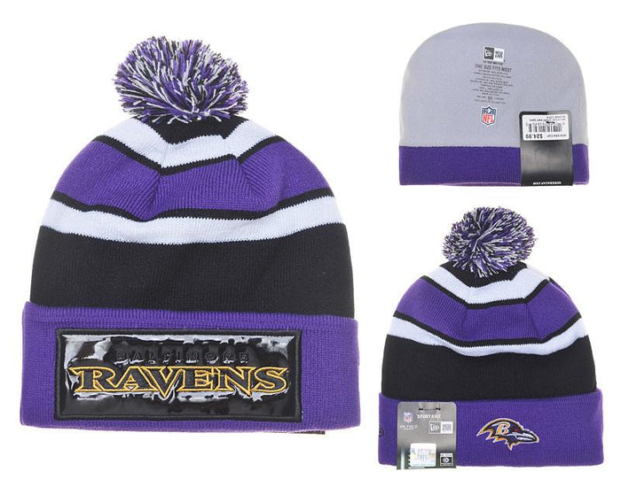 Men's Baltimore Ravens New Era 2018 NFL Knit Beanie Hat
