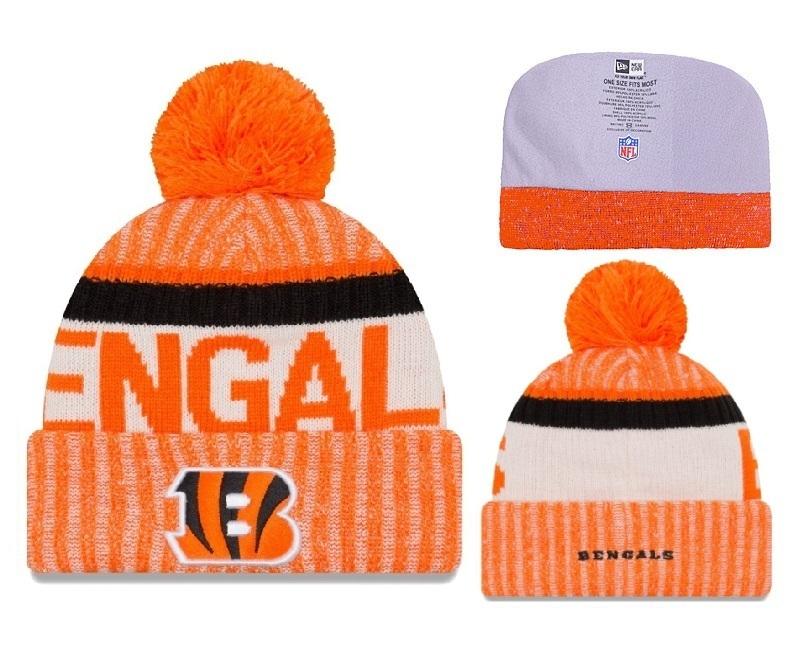 Men's Cincinnati Bengals New Era 2018 NFL Knit Beanie Hat