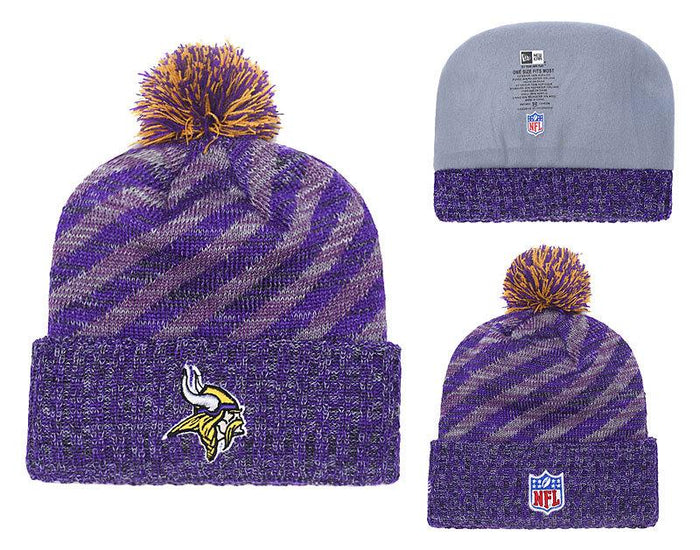 Men's Minnesota Vikings New Era 2018 NFL Knit Beanie Hat