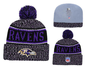Men's Baltimore Ravens New Era 2018 NFL Knit Beanie Hat