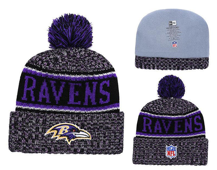 Men's Baltimore Ravens New Era 2018 NFL Knit Beanie Hat