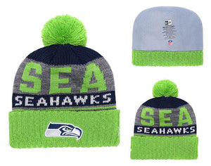 Men's Seattle Seahawks New Era 2018 NFL Knit Beanie Hat