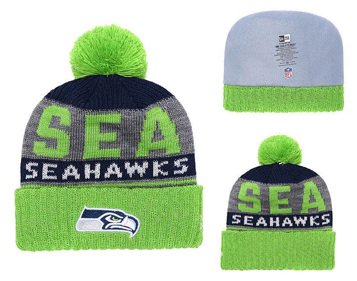 Men's Seattle Seahawks New Era 2018 NFL Knit Beanie Hat