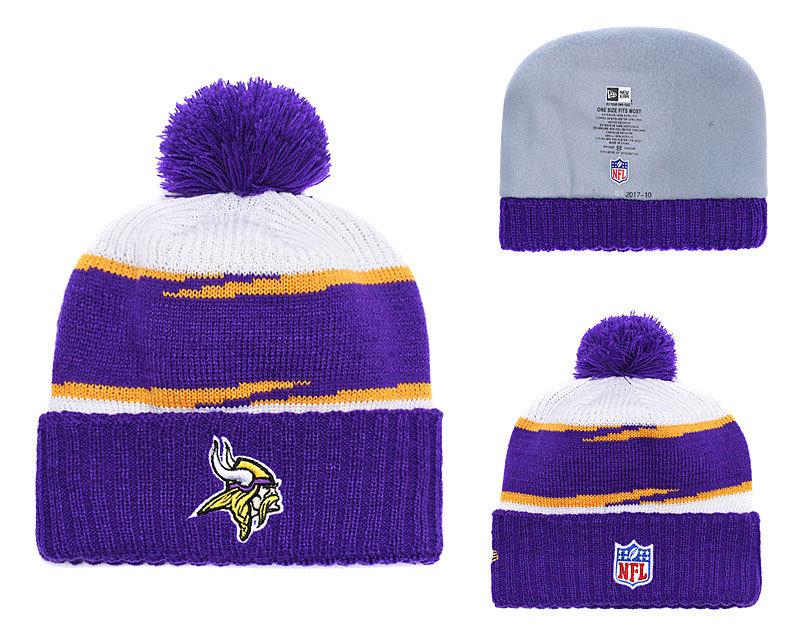 Men's Minnesota Vikings New Era 2018 NFL Knit Beanie Hat