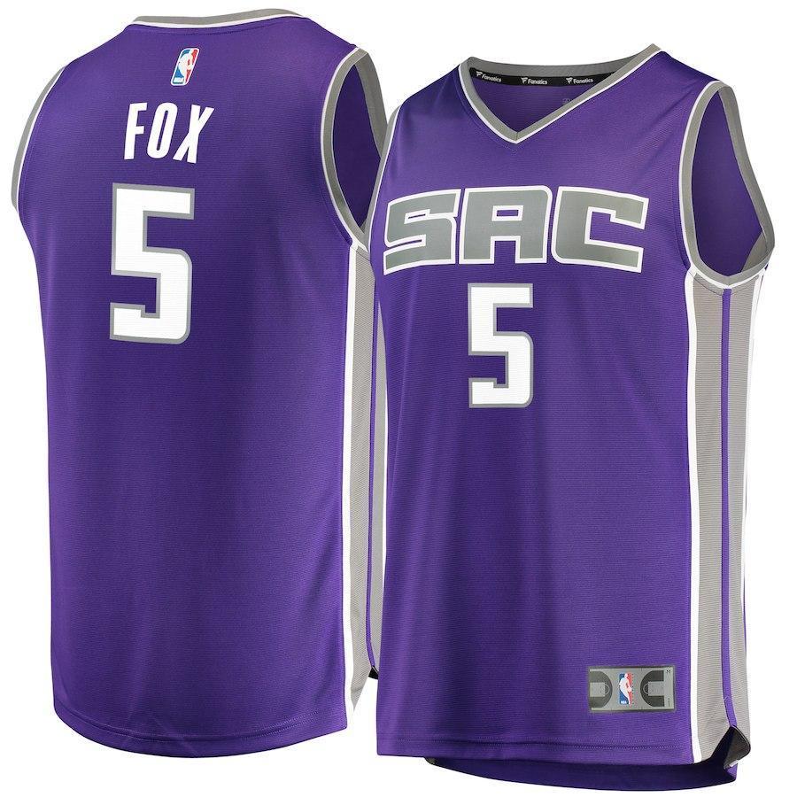 De'Aaron Fox Sacramento Kings Branded Fast Break Jersey Purple - Icon Edition