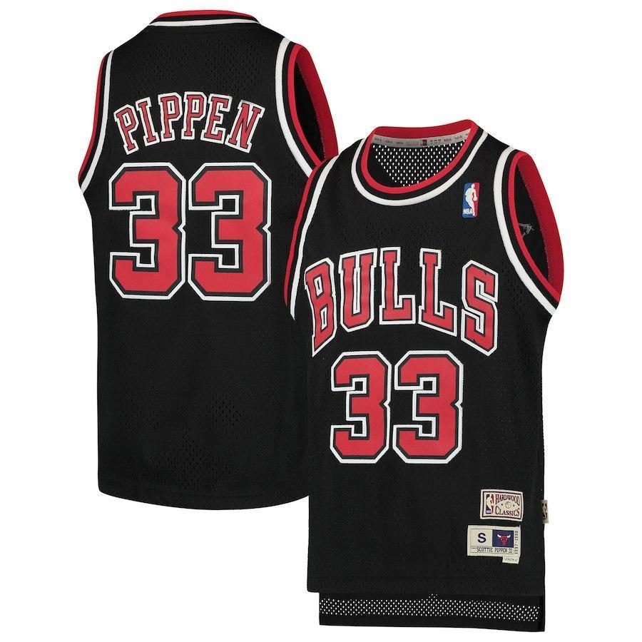Scottie Pippen Chicago Bulls Mitchell & Ness Youth Hardwood Classics Jersey – Black 2018/2019