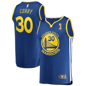 Stephen Curry Golden State Warriors Branded Youth Royal 2018 NBA Finals Champions Fast Break Player Jersey – Icon Edition 2018/2019