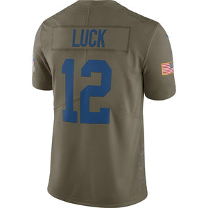 Andrew Luck Indianapolis Colts Salute To Service Limited Jersey - Olive