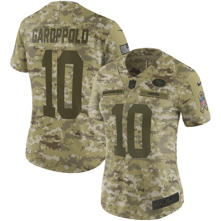 Jimmy Garoppolo San Francisco 49ers Women's Salute to Service Limited Jersey - Camo 2018/2019