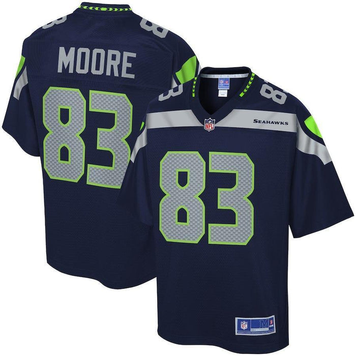 David Moore Seattle Seahawks Pro Line Team Color Player Jersey – College Navy 2018/2019