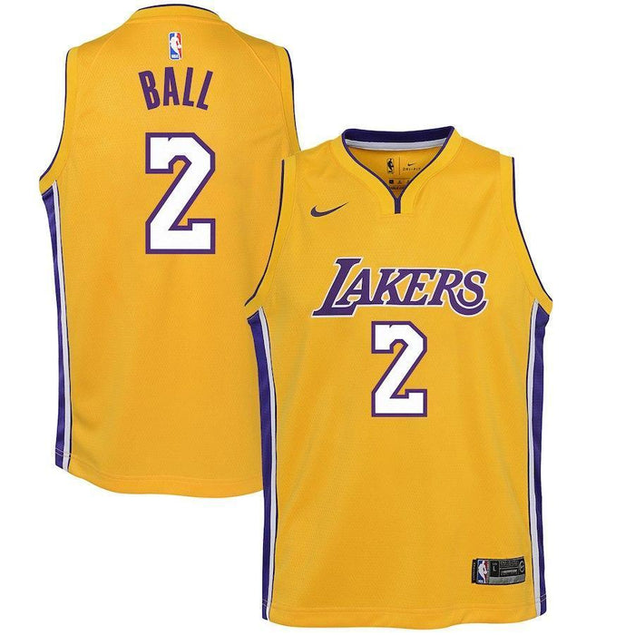 Lonzo Ball Los Angeles Lakers Youth Jersey Yellow - Icon Edition 2018/2019