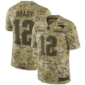 New England Patriots Tom Brady Camo Jersey 2018 - 2019