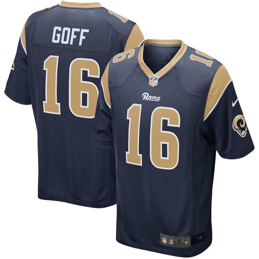 Jared Goff Los Angeles Rams Player Game Jersey - Navy