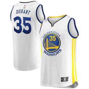 Kevin Durant Golden State Warriors Branded Youth Fast Break Jersey White - Association Edition 2018/2019