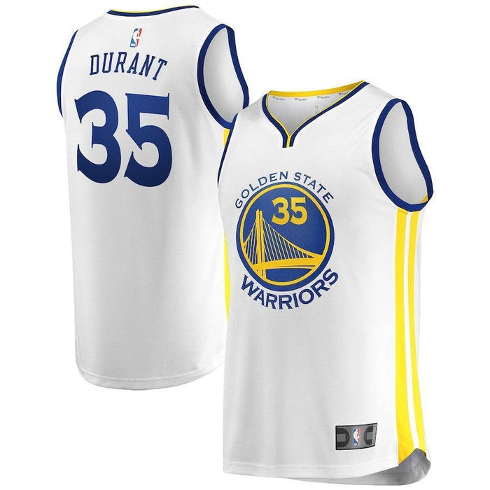 Kevin Durant Golden State Warriors Branded Youth Fast Break Jersey White - Association Edition 2018/2019