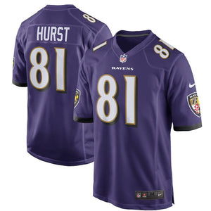Hayden Hurst Baltimore Ravens Draft First Round Pick Game Jersey – Purple 2018/2019