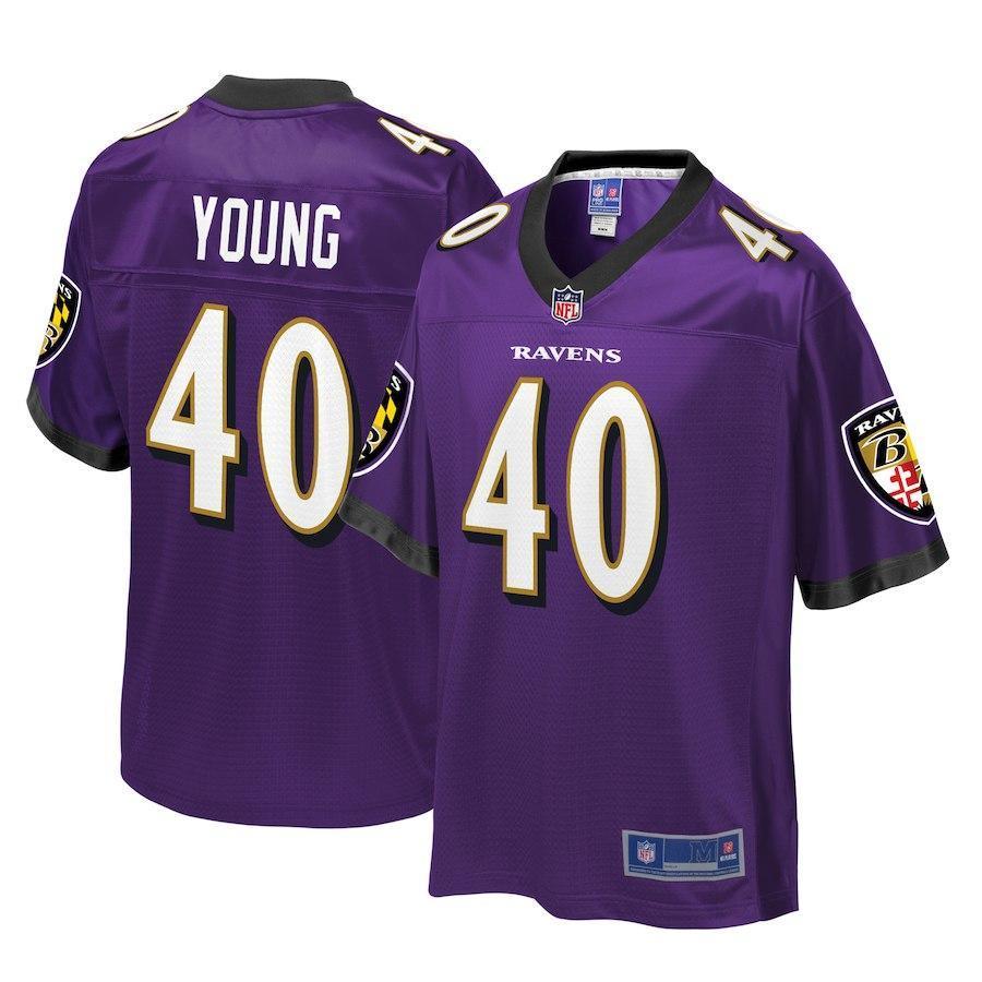 Kenny Young Baltimore Ravens Pro Line Player Jersey – Purple 2018/2019