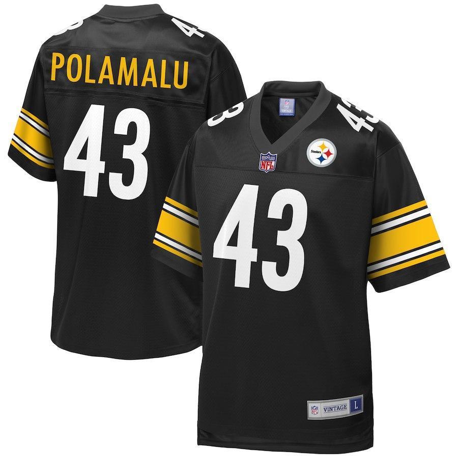 Troy Polamalu Pittsburgh Steelers Pro Line Retired Player Jersey – Black 2018/2019