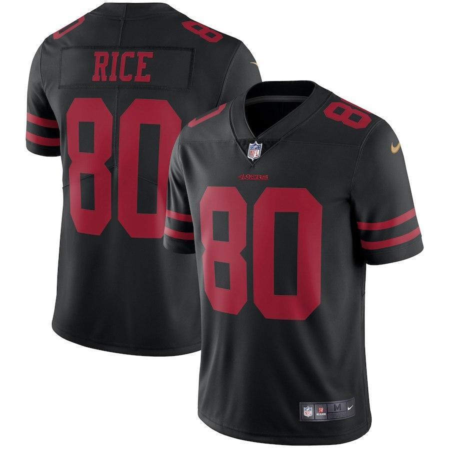 Jerry Rice San Francisco 49ers Retired Player Vapor Untouchable Limited Throwback Jersey - Black 2018/2019