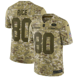 Jerry Rice San Francisco 49ers Salute to Service Retired Player Limited Jersey – Camo 2018/2019