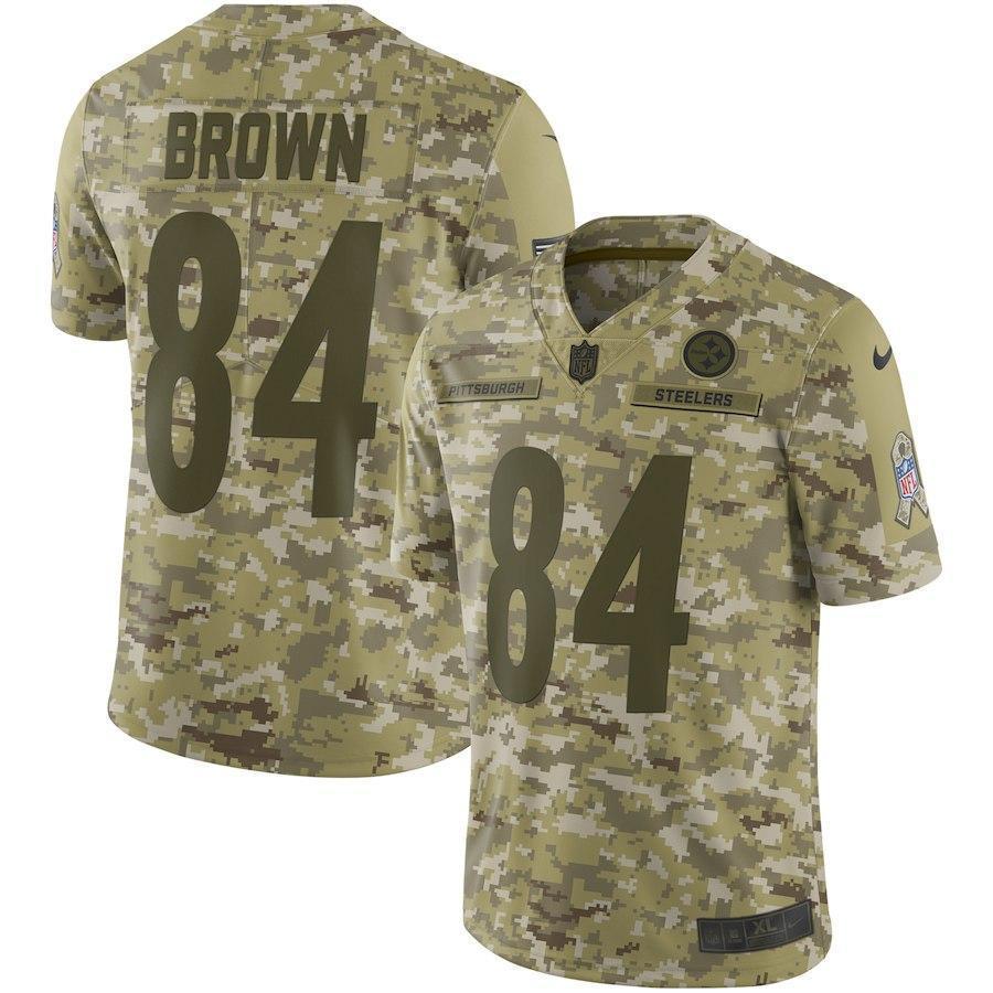 Men's Pittsburgh Steelers Antonio Brown Camo Jersey 2018 - 2019
