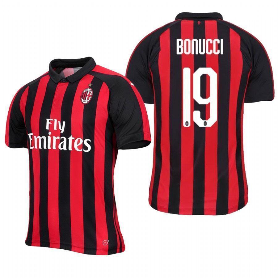 Leonardo Bonucci AC Milan Home Jersey 2018/19