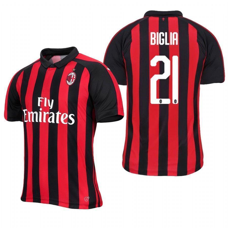 Lucas Biglia AC Milan Home Jersey 2018/19