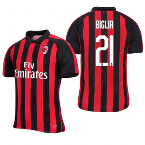 Lucas Biglia AC Milan Home Jersey 2018/19