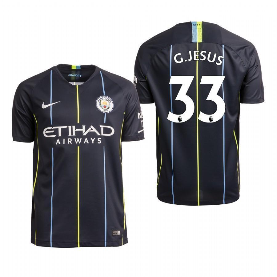 Gabriel Jesus Manchester City Away Jersey 2018/19