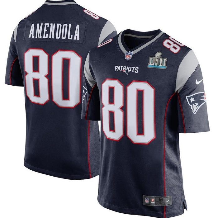 Danny Amendola New England Patriots Navy Super Bowl LII Bound Game Jersey 2019