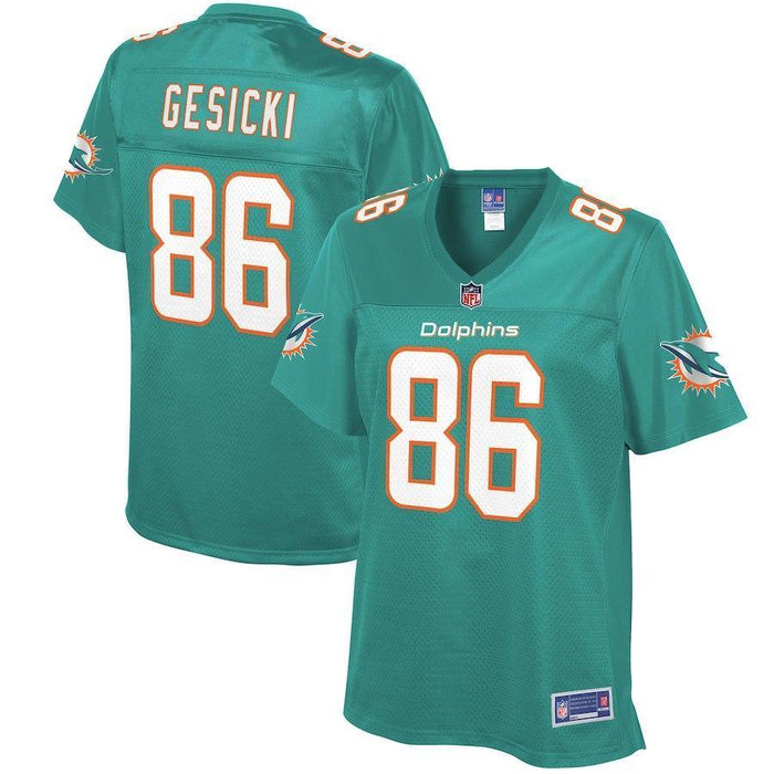 Mike Gesicki Miami Dolphins Pro Line Women's Player Jersey – Aqua 2018/2019