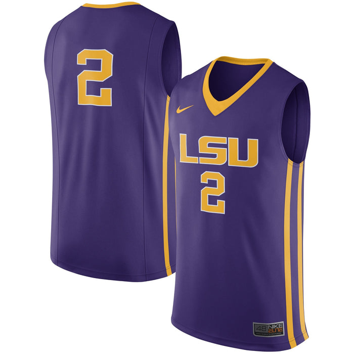 Men's Original Retro Brand Shaquille O'Neal White LSU Tigers Replica Basketball Jersey