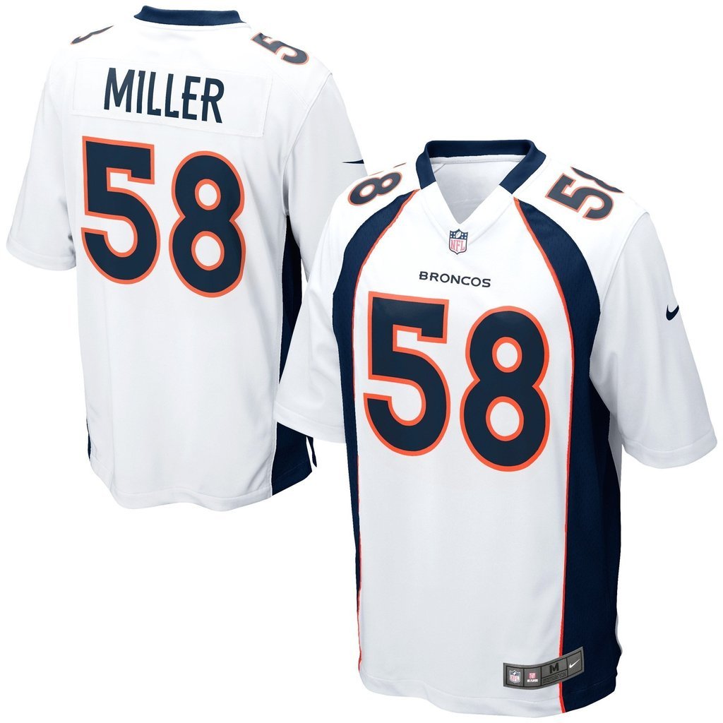 Denver Broncos Von Miller White Jersey 2018 - 2019