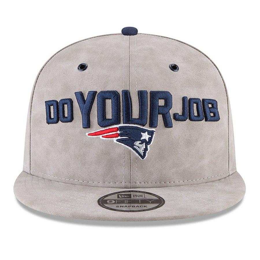 New Era New England Patriots Gray 2018 NFL Draft Spotlight Premium 9FIFTY Snapback Adjustable Hat