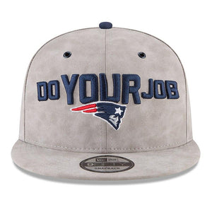 New Era New England Patriots Gray 2018 NFL Draft Spotlight Premium 9FIFTY Snapback Adjustable Hat