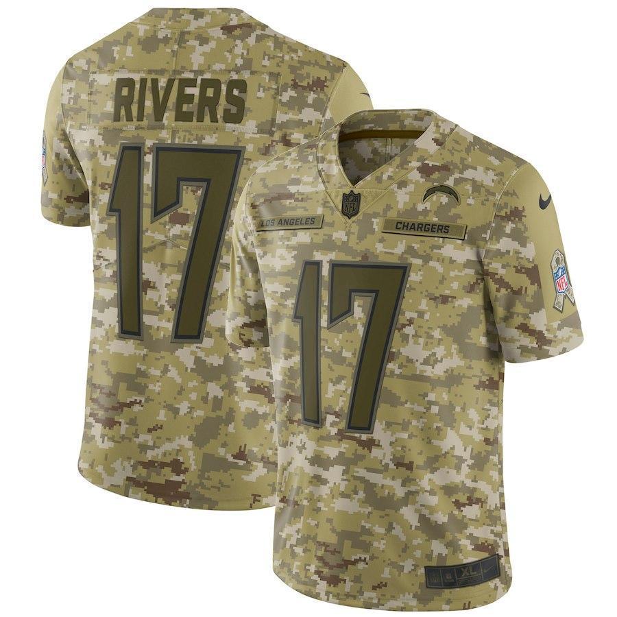 Los Angeles Chargers Philip Rivers Camo Jersey 2018 - 2019