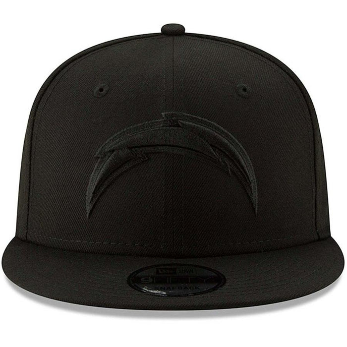 New Era Los Angeles Chargers Black Black On Black 9FIFTY Adjustable Hat