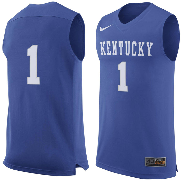 Men's Nike #1 Royal Kentucky Wildcats Replica Jersey