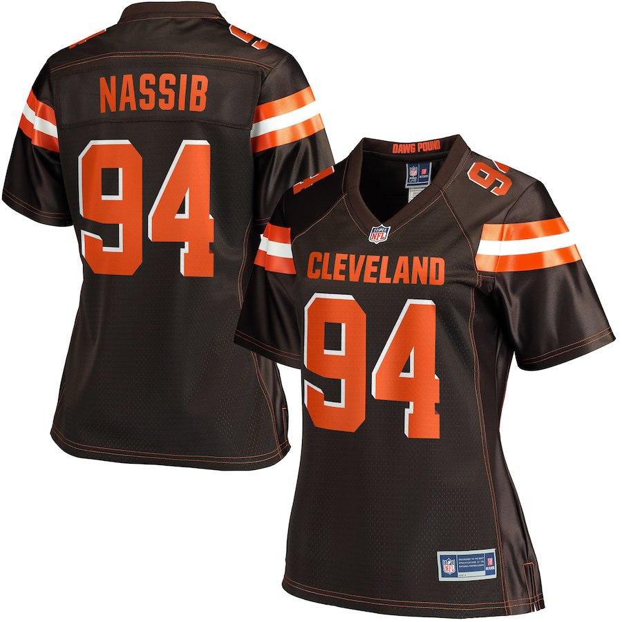 Women's Cleveland Browns Carl Nassib NFL Pro Line Brown Player Jersey