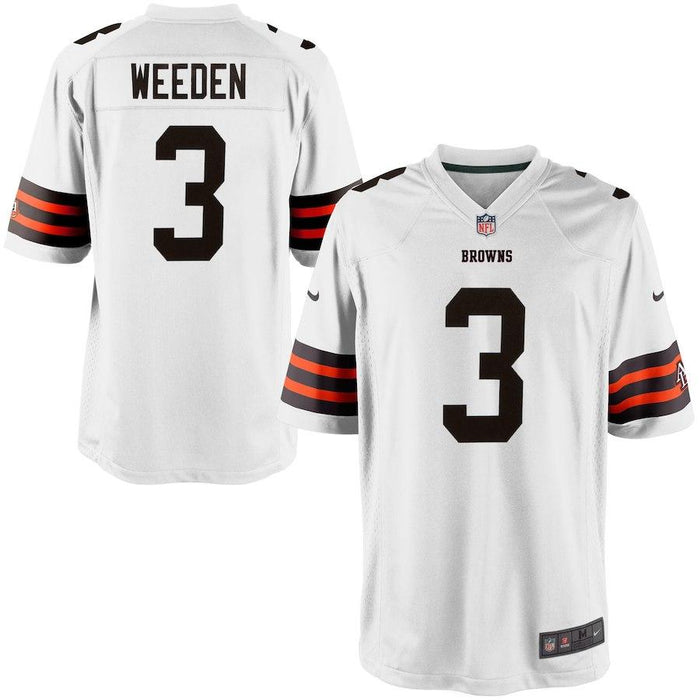 Nike Brandon Weeden Cleveland Browns Historic Logo Youth Game Jersey - White
