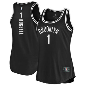 D'Angelo Russell Brooklyn Nets Women's Fast Break Tank Jersey - Black