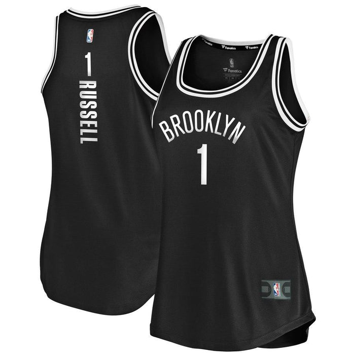 D'Angelo Russell Brooklyn Nets Women's Fast Break Tank Jersey - Black
