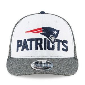New Era New England Patriots White/Heather Gray Super Bowl LII Opening Night Low Profile 9FIFTY Snapback Adjustable Hat