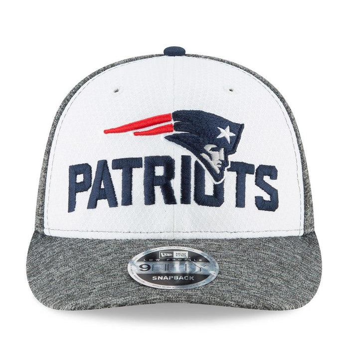New Era New England Patriots White/Heather Gray Super Bowl LII Opening Night Low Profile 9FIFTY Snapback Adjustable Hat
