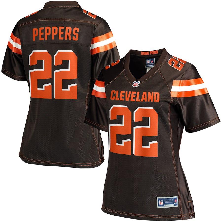 Women's Cleveland Browns Jabrill Peppers NFL Pro Line Brown Player Jersey