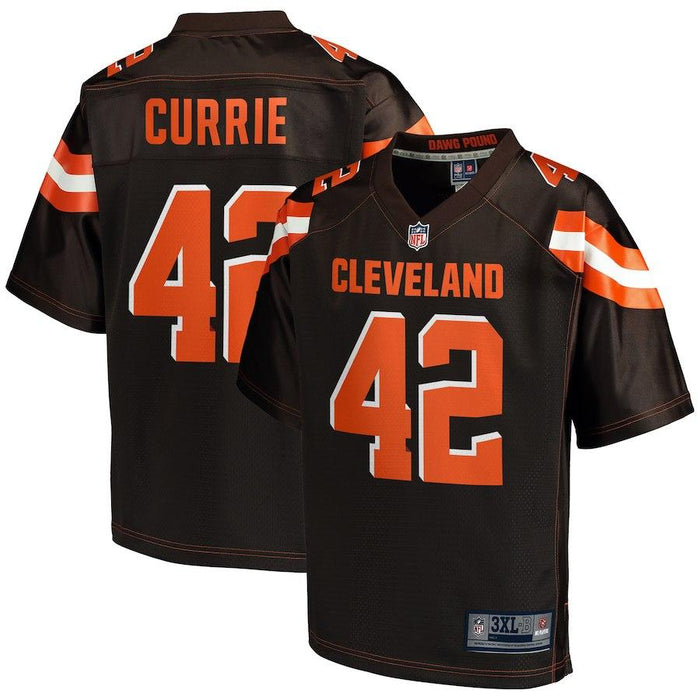 Men's Cleveland Browns Justin Currie NFL Pro Line Brown Big & Tall Player Jersey