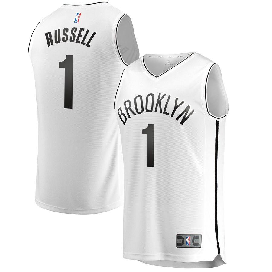 D'Angelo Russell Brooklyn Nets  Fast Break Replica Jersey White