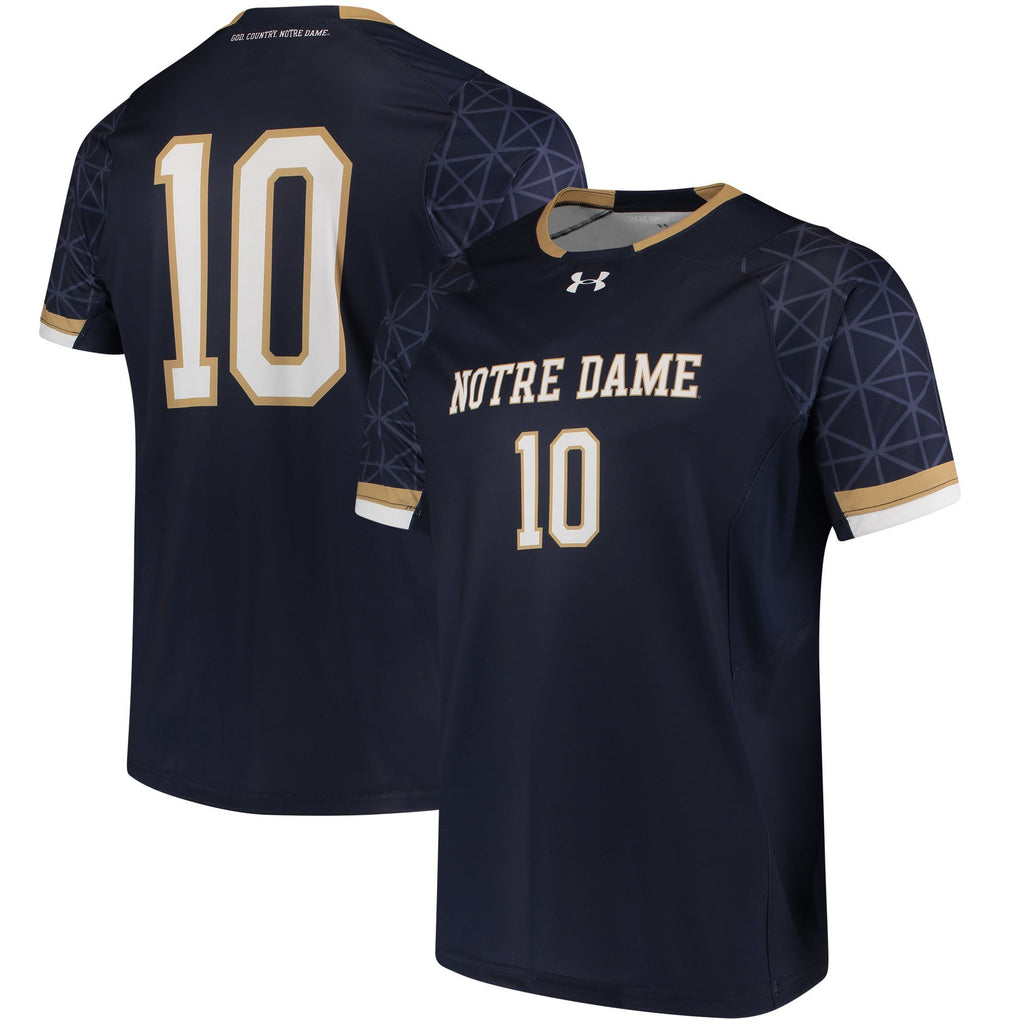 Men's Under Armour #10 Navy Notre Dame Fighting Irish Replica Performance Soccer Jersey